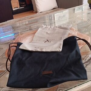 Canali Black Backpack Style Essentials Fabric Bag And Fabric Storage Bag